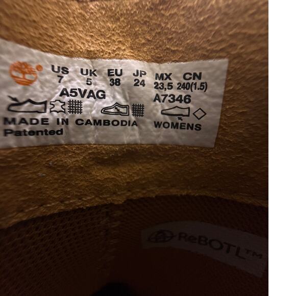 Timberland Cortina Valley Chelsea Boots Womens 7 Wheat Nubuck Lug Sole Pull On - Picture 8 of 13